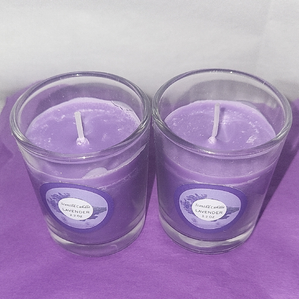 Lavender Scented Candles - Sm Set - Picture 2 of 2